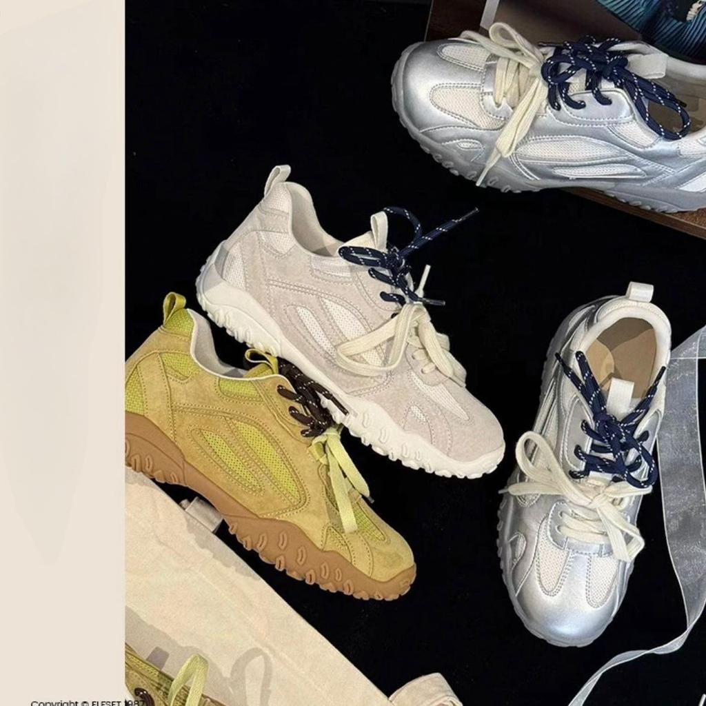 Forrest Gump shoes 2025 new inner height increase classic round head breathable fashion versatile comfortable niche dopamine women's shoes