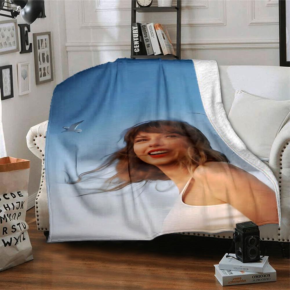 Taylor Swift'S Album Cover Artwork Blanket Soft Throw Blanket For Home Bedroom Bed Sofa Travel Office Solid Christmas Blanket