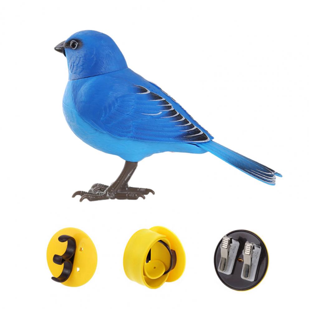Electric Simulation Bird Toy With 3 Standing Base Sound Motion Simulation Bird Interactive Toy Movable Mouth Head Fake Bird Toy