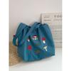 New letter printing bag women's large-capacity nylon shoulder bag casual versatile portable drawstring tote bag