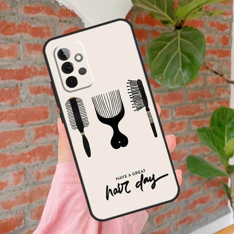 Barber Shop Hair Stylist Phone Case For Samsung Galaxy A55 A35 A25 A15 A52 A32 A12 A51 A71 A13 A33 A53 A14 A34 A54
