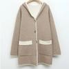 New Arrivals Open Run Women Double Pocket Button Viscose Hoodie Cardigan