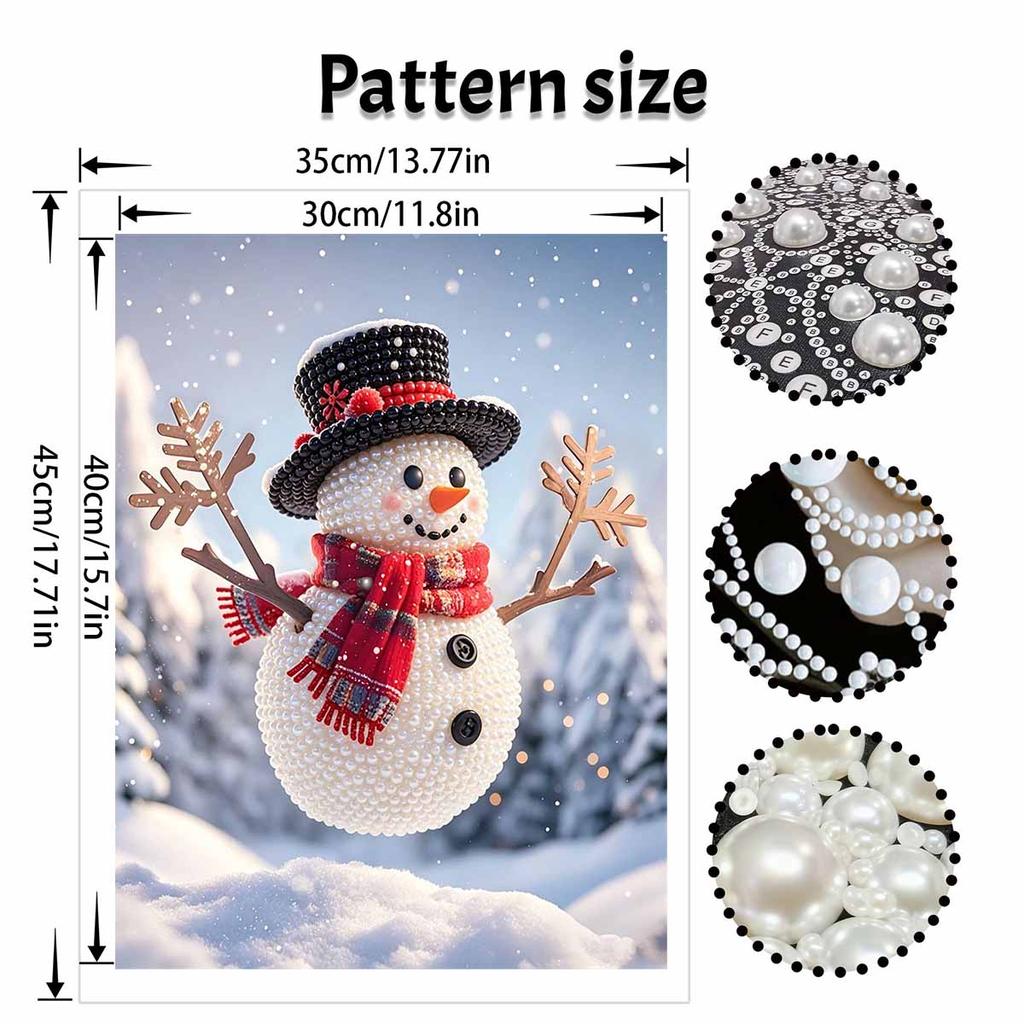 Christmas Snowman Pearl Painting Kit Handmade DIY Home Decoration Painting