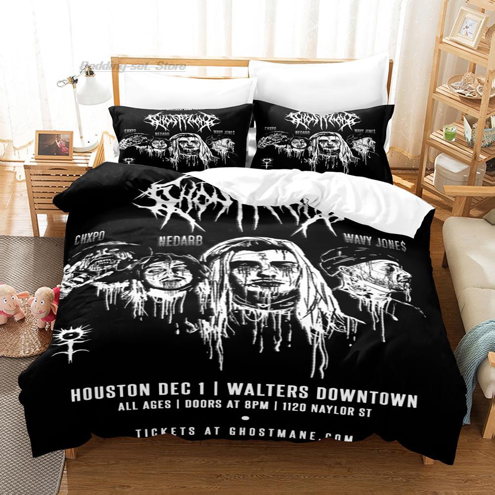 Ghostemane Bedding Set Single Twin Full Queen King Size Bed Set Aldult Kid Bedroom Duvetcover Sets 3D Print Cool Hip Hop