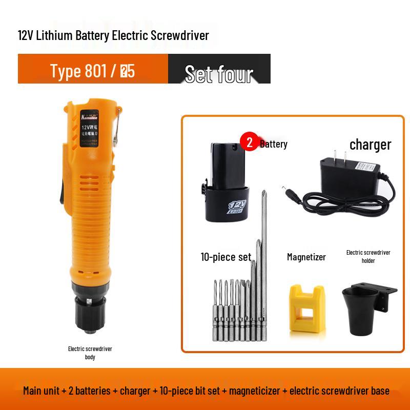 Cordless 12V Rechargeable Mini Electric Screwdriver with Lithium Battery