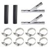 47238HP 2x Heater Hose Connector With Clamps For CHRYSLER DODGE FORD LINCOLN