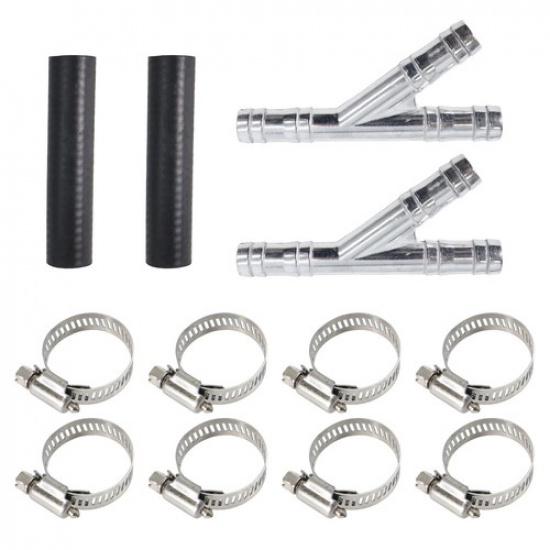 47238HP 2x Heater Hose Connector With Clamps For CHRYSLER DODGE FORD LINCOLN