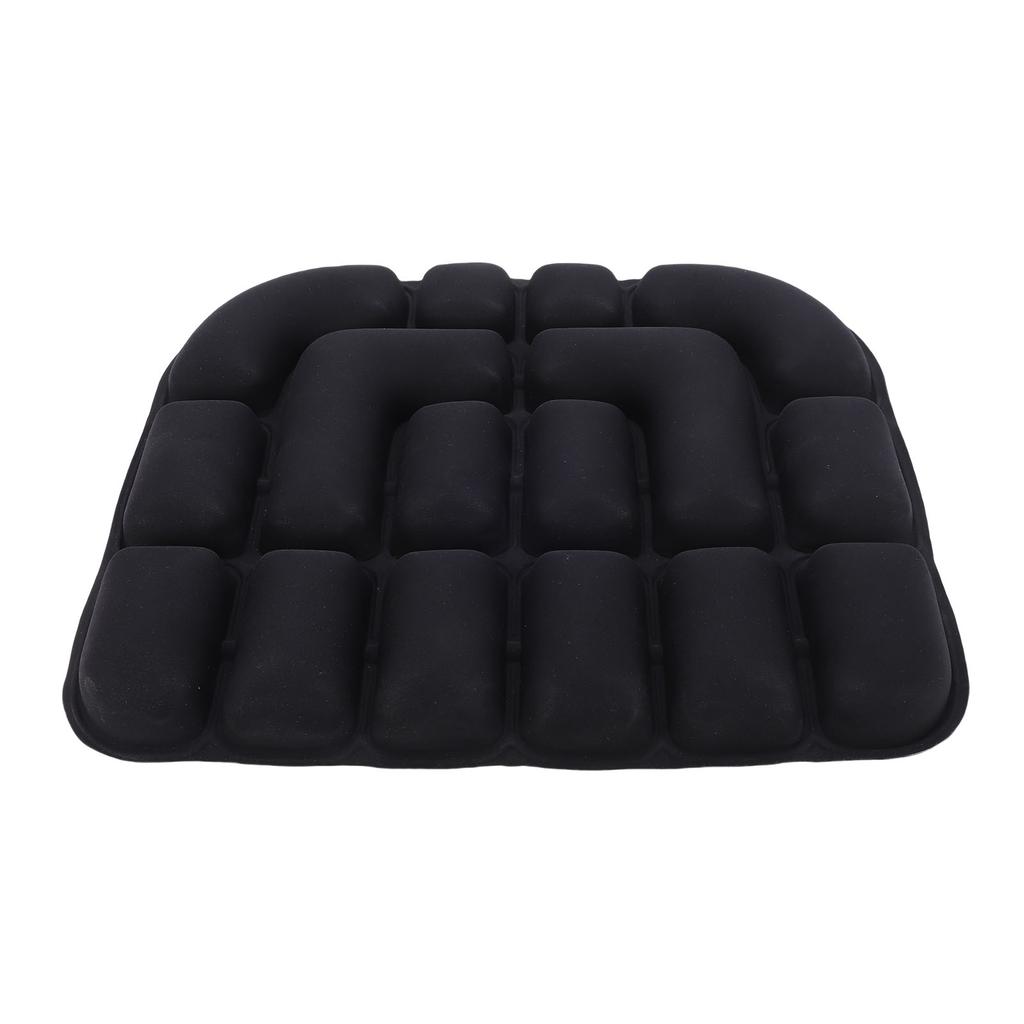 Inflatable Seat Cushion Comfortable Adjustable 3D Air Travel Cushion Portable Black Chair Pad for Driving Office Work