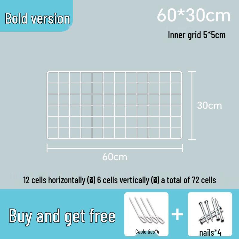 White Wire Mesh Grid Display Rack for Photos & Storage