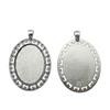 Antique Ornate Oval Bezel Pendant Base For Jewelry Making Fit 30x40mm Blank Tray