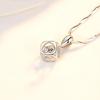 S999 Sterling Silver Magic Cube Necklace Pure Silver Design Heart-Shaped Love Cube Necklace for Women