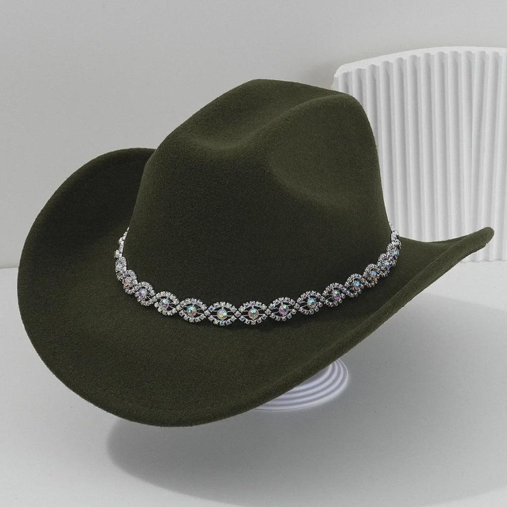 Women's Rhinestone Western Cowboy Hat - Bridal & Party Accessory