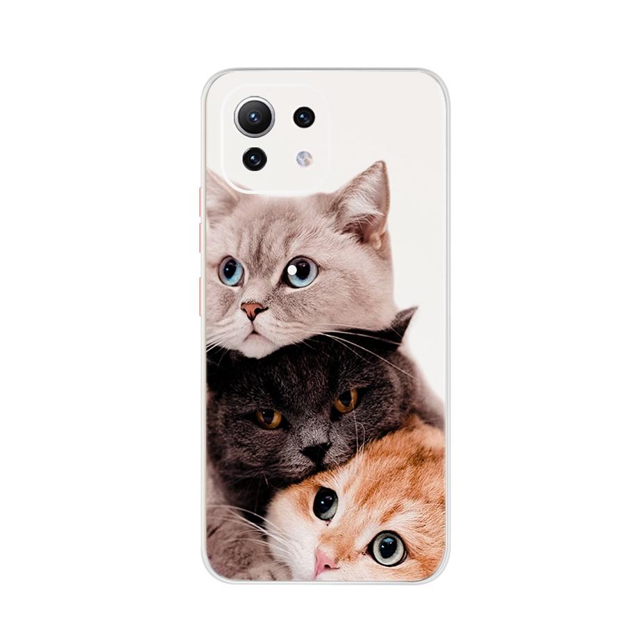 For Xiaomi Mi 11 Lite Case Cute Cartoon Cover For Xiaomi Mi 11 Lite 5G Phone Cases Mi11 Lite 11Lite Soft TPU Fundas Capa 6.55''