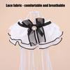 Elegant Faux Pearl Pet Bib Lace Ruffle Cat Collar, Bandana with Bow Knot, Retro Puppy Formal Neckwear Cute Princess Collar for Cats Small Dogs Wedding