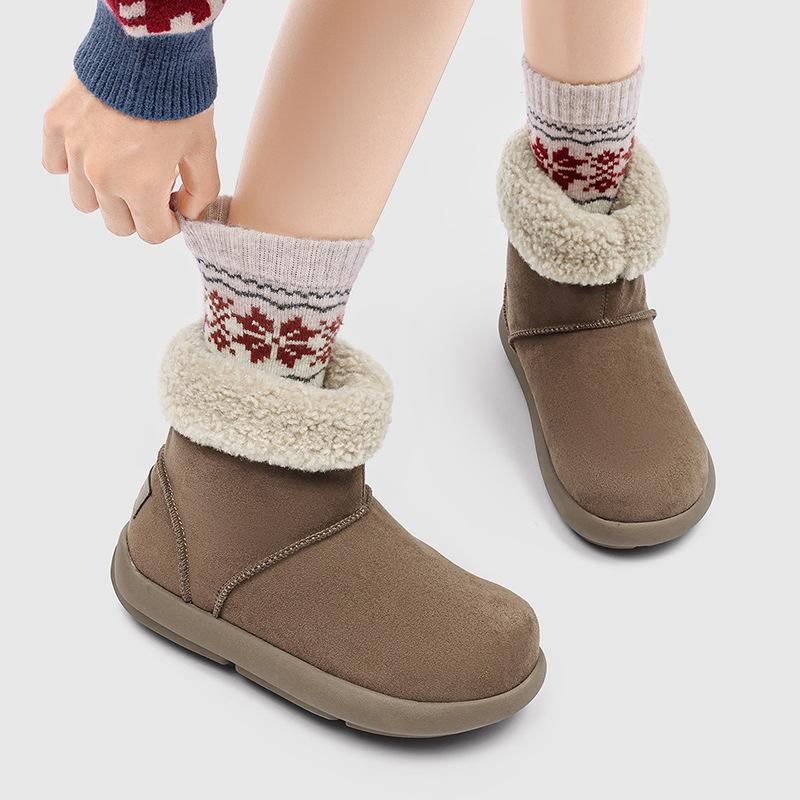 Popular Velvet and Velvet Snow Boots for Men and Women 2025 Autumn and Winter New Cotton Shoes Warm and Versatile Trendy Shoes 22715-V