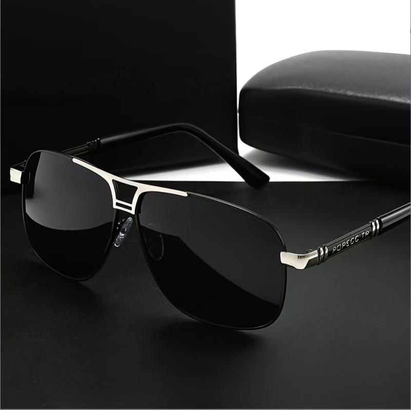 Men Polarized Sunglasses Day Night Dual-Use UV Resistant Glasses High Fashion Trend Eyeglasses UV400