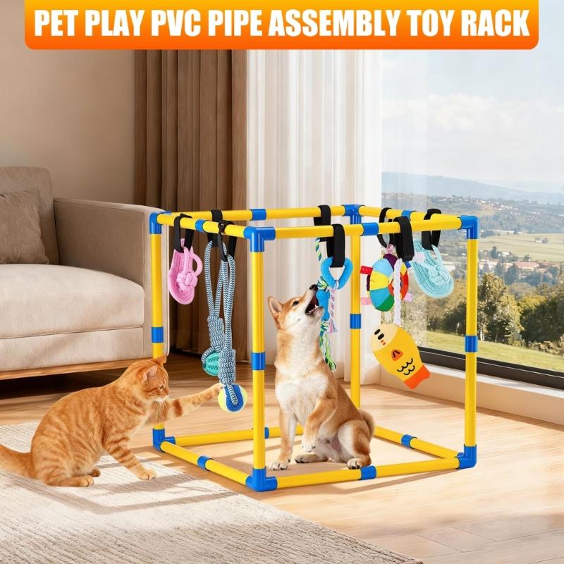 Reconfigurable Toy Structure With 8 Attachments for Rodents Encourages Exercise Indoor Outdoor Use Light weight