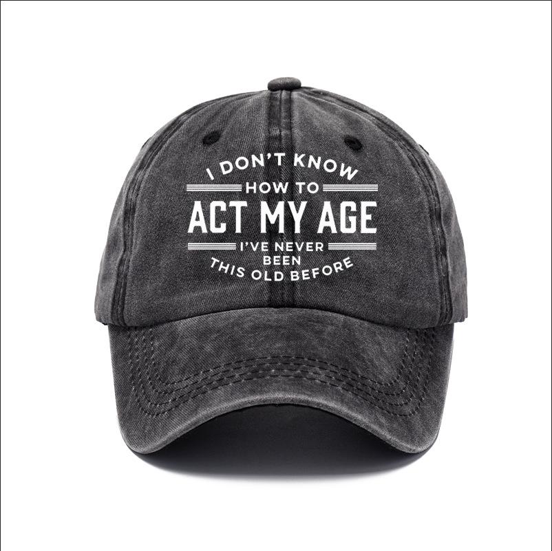 

Хлопковая бейсболка с принтом - Мужская ретро бейсболка, Летняя кепка от солнца с мягким верхом Adjustable