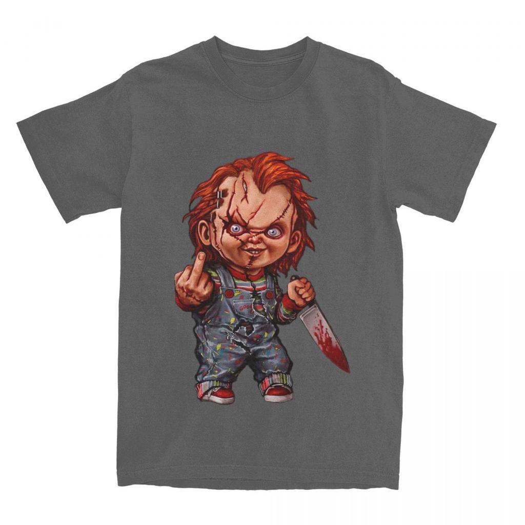 Unisex WoUnisex TShirt The Killer Doll Accessories Funny Cotton Short Sleeve Horror Chucky T Shirts O Neck Tops Plus Size