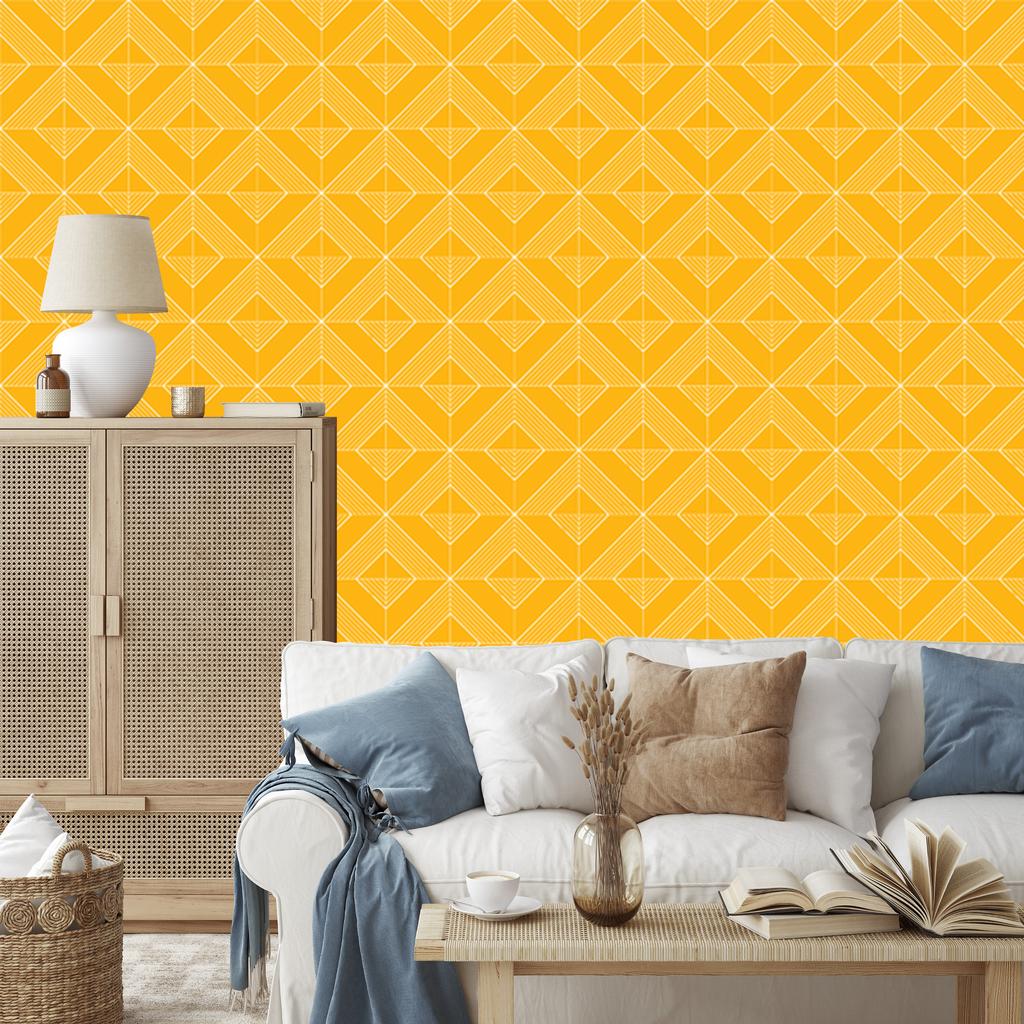 Geometric gold rhombus wallpaper for living room and bedroom 50x1000