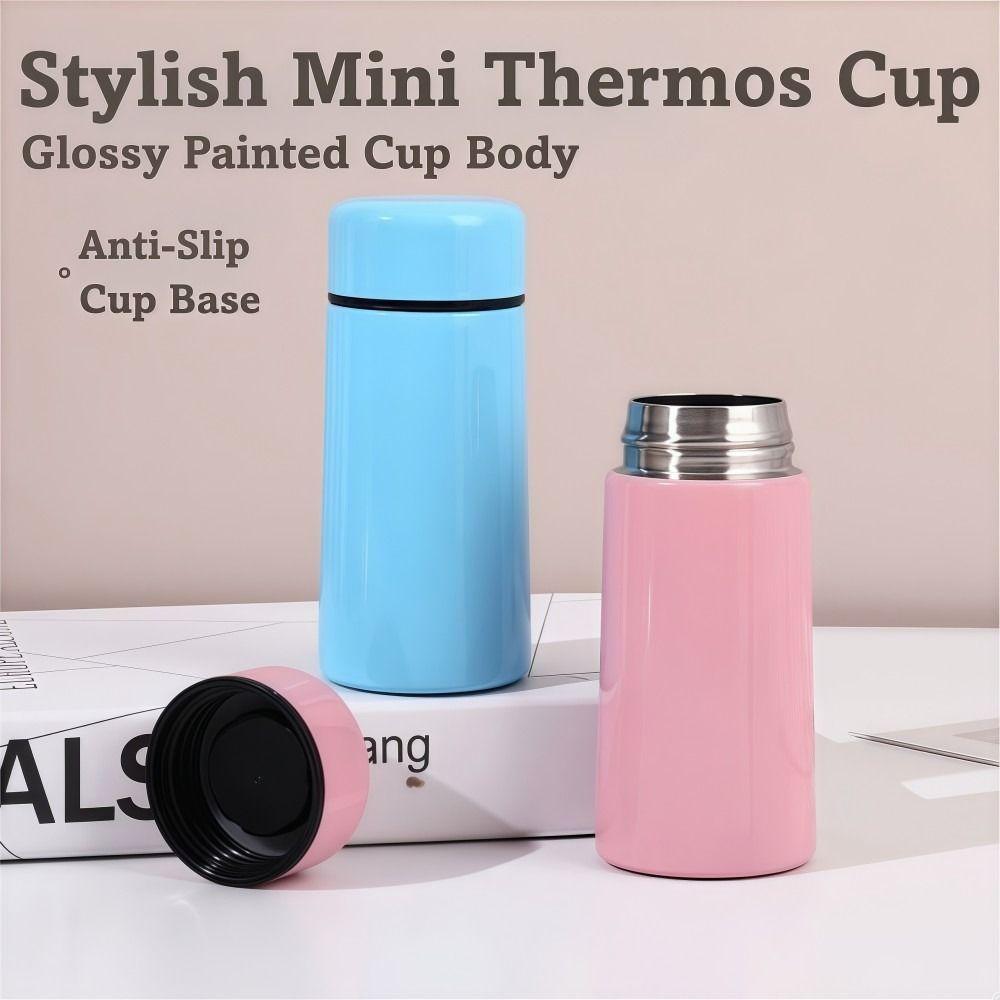 Mini Thermos Cup Stainless Steel 160ml Capacity Pocket Thermos Compact Design Portable Water Cup For Going Out Traveling