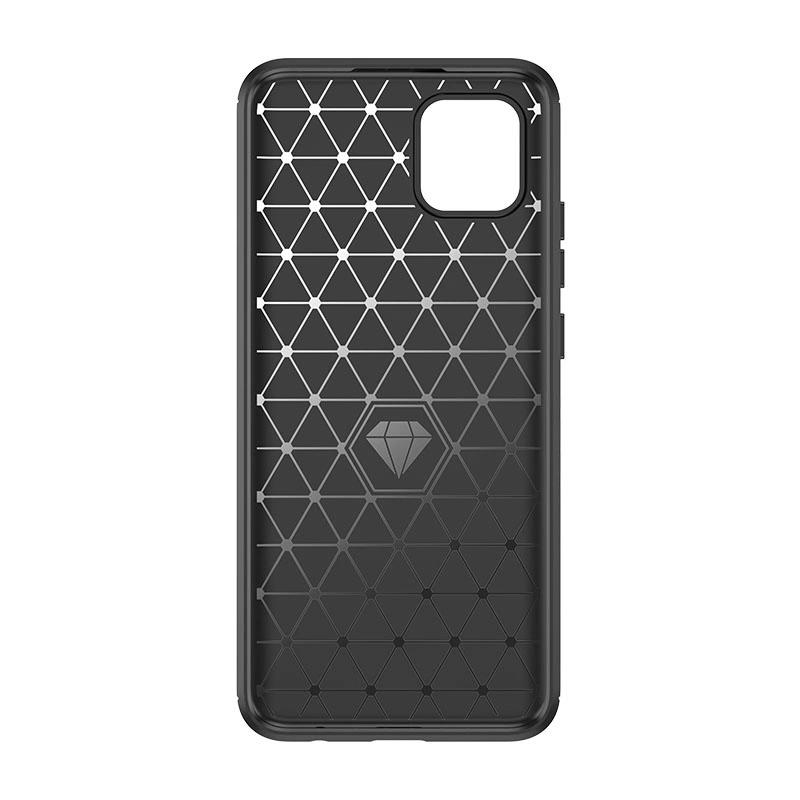 Carbon Case Flexible Cover For Samsung A03S Eu (166.5) Black