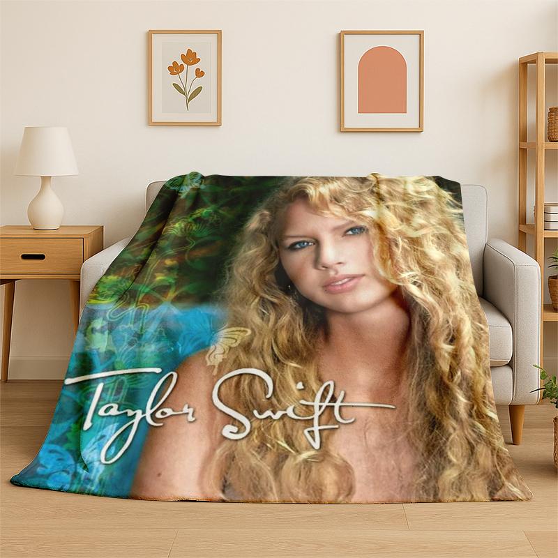 Sänger T-Taylor Singer Musik Flanelldecke Weiche Warme Überwurfdecke für Schlafzimmer Wohnzimmer Bett Reise Camping Picknick Geschenk