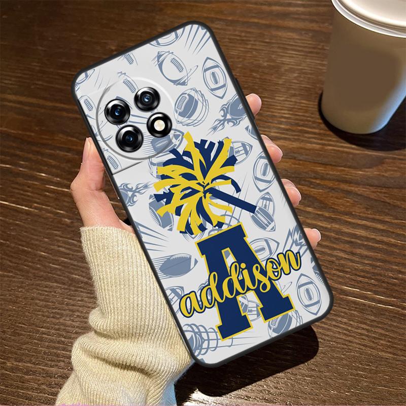 Personalised Football Cheer Name Case For OnePlus Nord 3 2T CE 2 Lite N10 N20 N30 OnePlus 11 10T 10R 9RT 8T 8 9 10 Pro Cover