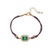 Retro European Bohemian Zircon Clover Tarot Bracelet