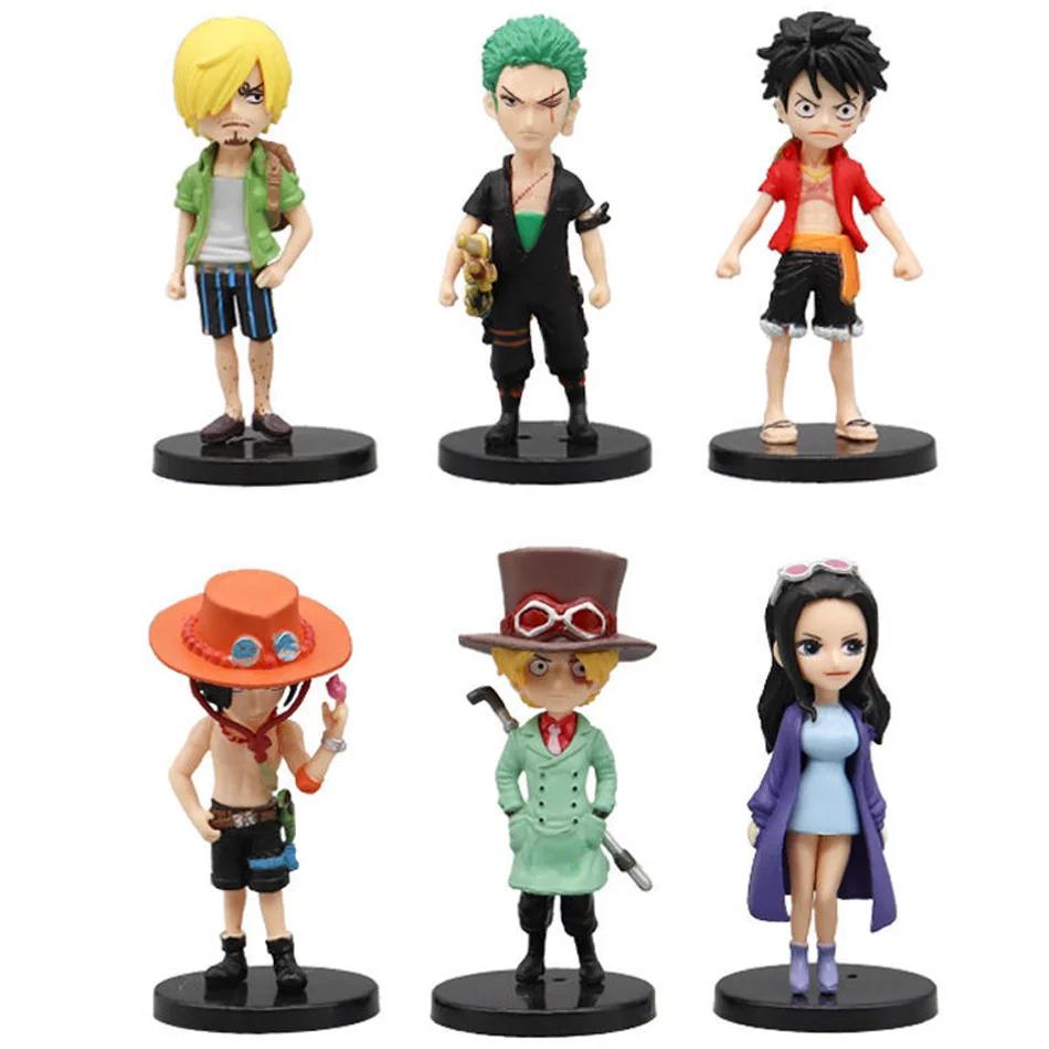 6 Pcs Anime Action Figure Set PVC Luffy New Action Model Collectible Decoration Doll Kids Toys for Christmas Gifts