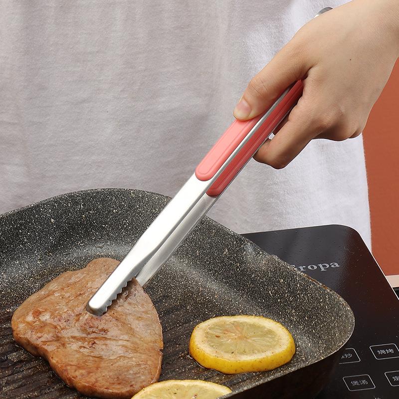 Stainless Steel BBQ Food Tongs Thickened Buffet Clamp Bread Steak Serving Clip Home Kitchen Cooking Utensils