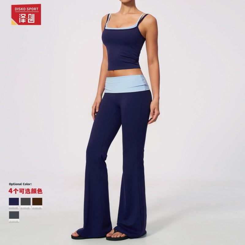 Womens Yoga Set High Waist Tummy Control Butt Lifting Sports Bra Flared Leggings Gym Workout Activewear