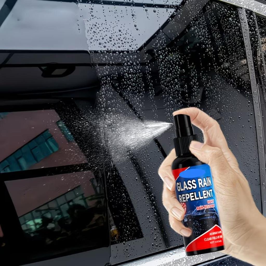 Nano Glass Rain Repellent Spray for Car Windows and Rearview Mirrors 100ml Water Resistant Anti-Fog Coating for Clear Visibility