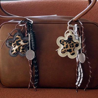 Leopard Flower Mini Backpack Hanging Handbag Pendant Bag Pendant Bags Accessories