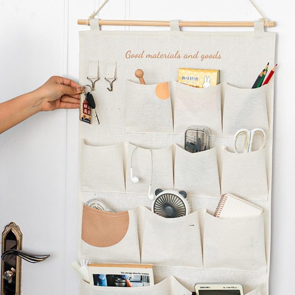 Multifunctional Wall Hanging Storage Bag 5/12 Pockets Sundries Organizer Door Tote Bags  Toy