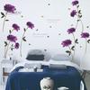 Living Room Flower Decals Wall Decal Removable Peel And Stick PVC Stickers Colorful Rose/Morning Vibrant Decor Glory Floral Murals for Bedroom Nursery