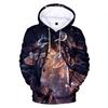 Gothic Style Anime Hoodie, Men's Autumn Winter Fleece Sweatshirt, Retro Dark Anime Character Print Pullover for Anime Style Photo Shoots