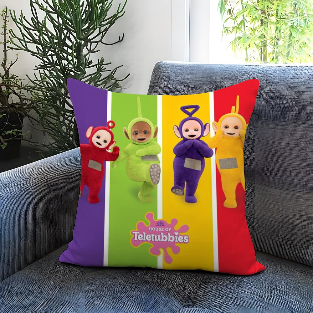 Federa Cuscino T-Teletubbies Carina Comoda Reversibile Ideale per Auto Divano Camera da Letto e Oltre