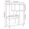 VidaXL Bookcase Sonoma Oak 81x36x115 Cm Engineered Wood and Steel 835405