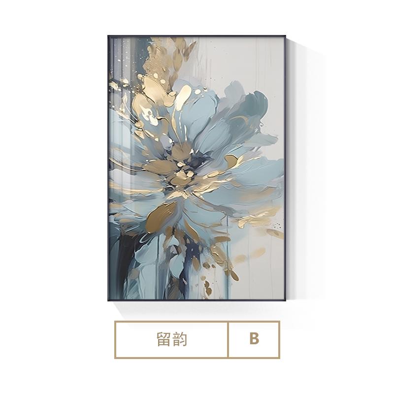 Luxus-Gemälde für Wohnzimmer Wanddekoration Abstraktes blaues Blumenmuster Leinwanddruck Wandbilder Schlafzimmer Eingang Modernes Wandbild