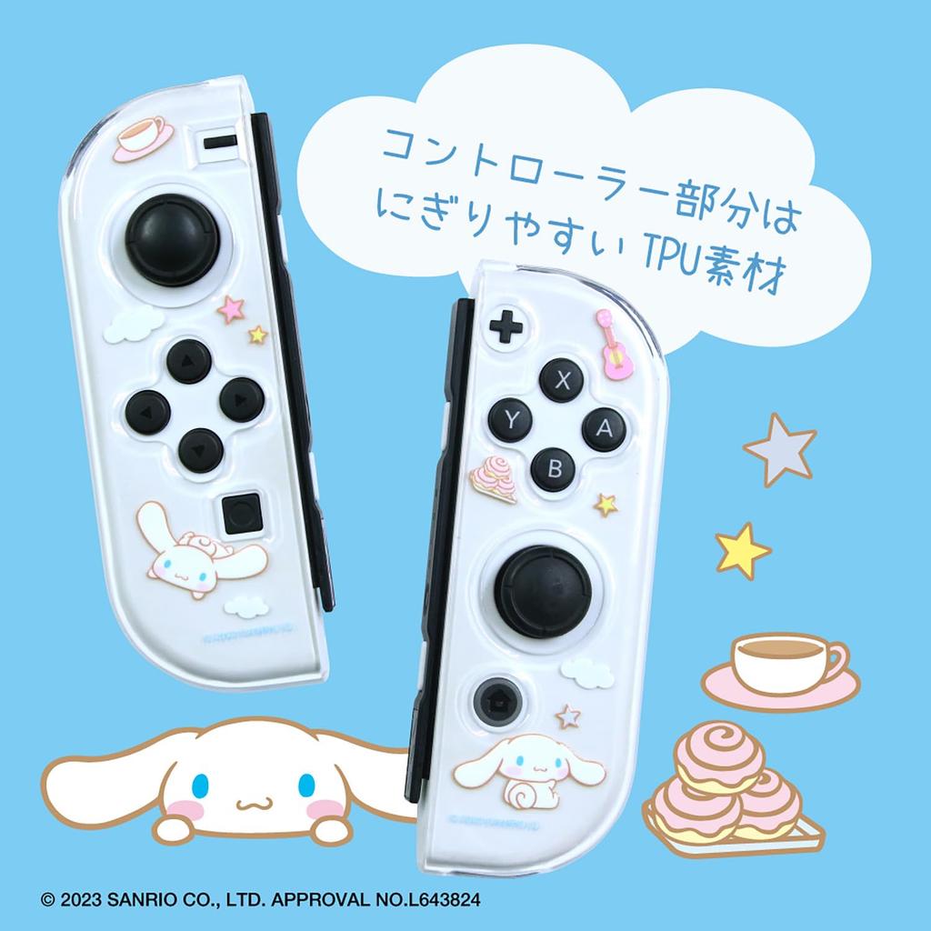 Allone Gaming Separate Clear Case Sanrio Characters Cinnamoroll x x 10cm Protects against scratches and dirt Compatible with Switch OLED display