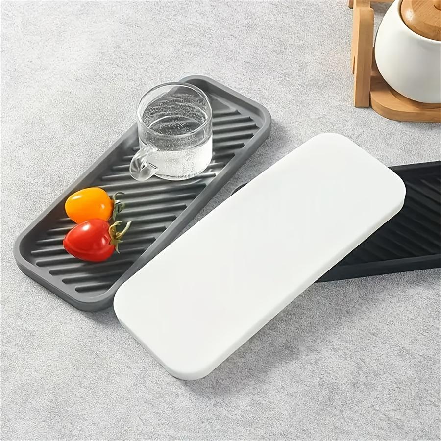 1pc Silicone Sink Protector Mat - Waterproof Splash Tray, Soap Holder & Drainer, Bathroom/Kitchen Storage Guard