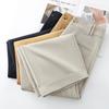 Women's Beige Wide-Leg Suit Pants - Spring 2025 Petite Casual Slimming Nine-Point Trousers