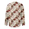 Women's Fashion Christmas Printed Long Sleeve Knitted Cardigan Button Down Jacket
