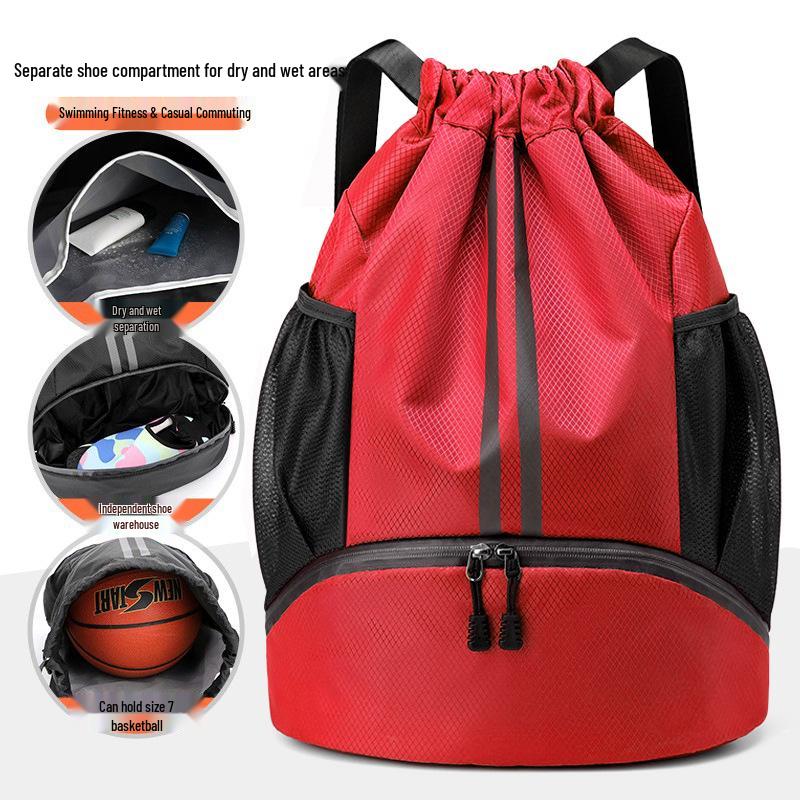 Marathon Sports Bag: Drawstring, Wet/Dry Separation, Perfect for Training, Basketball, Swimming, and Fitness