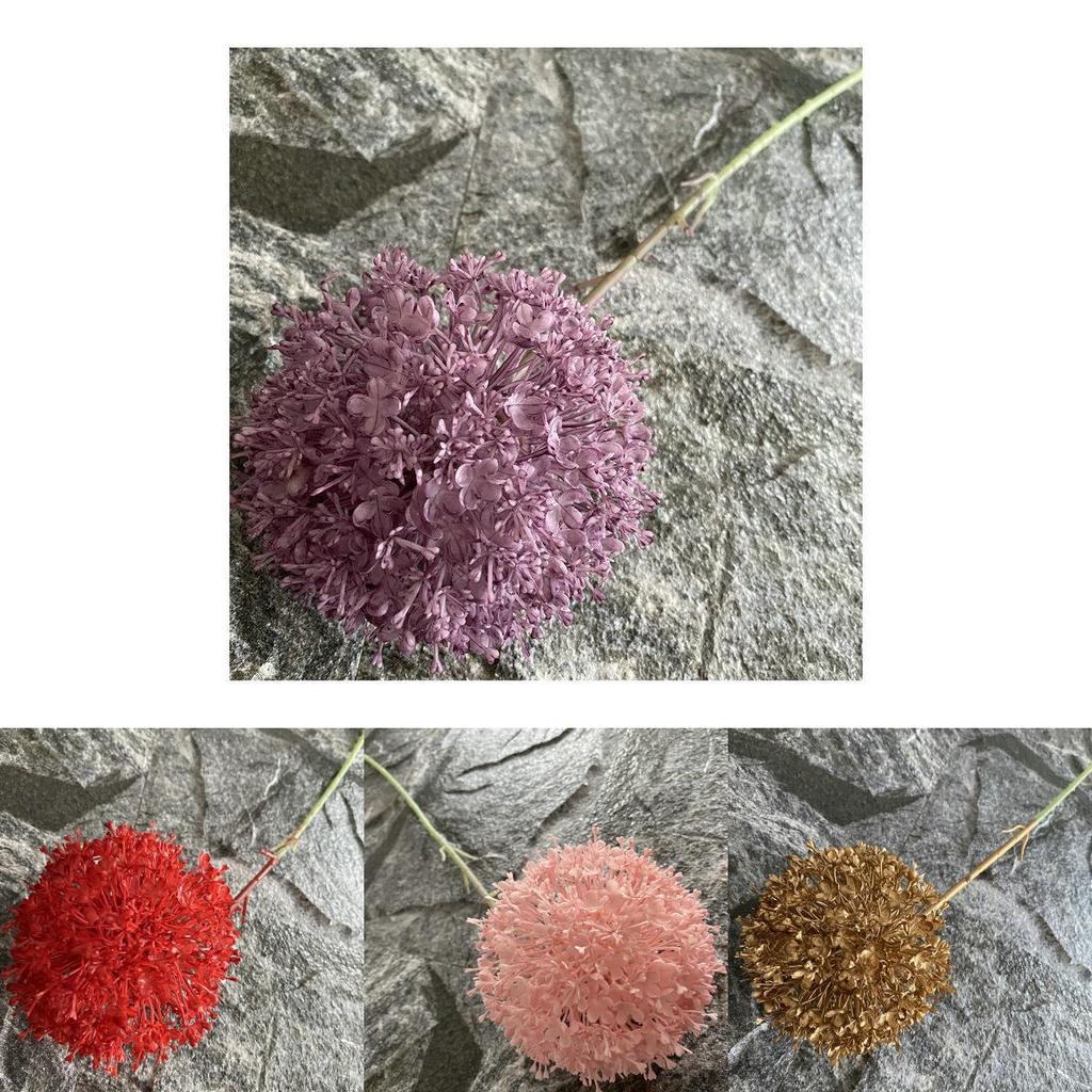Artificial Allium Giganteum Plant Bouquet With Durable Plastic Material For Home And Photography