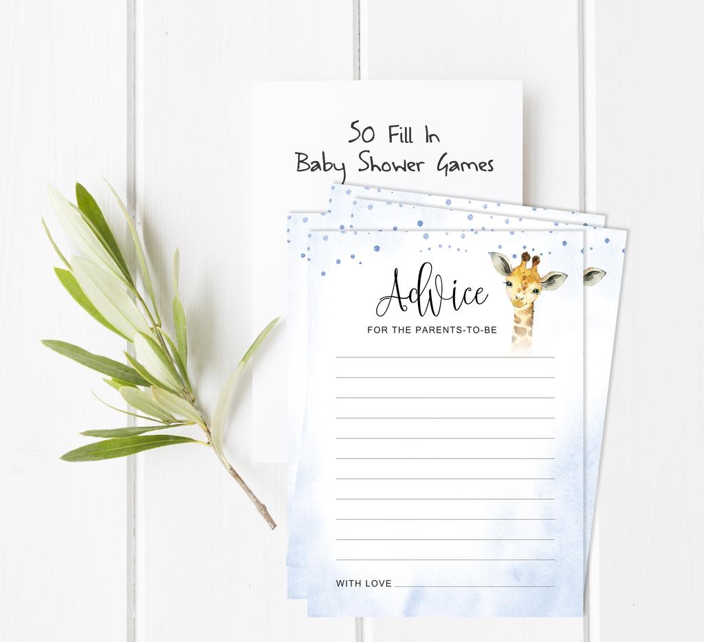 Inkdotpot Baby Shower Game Set Of 50 BabyA  AlphabetA  ABCA  Game Giraffe Jungle Animals Party