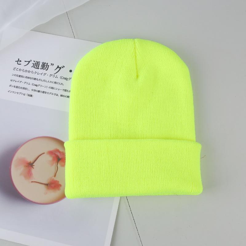 2pcs Light Board Knitted Hat Winter Wool Hat Men's And Women's Warm Hat