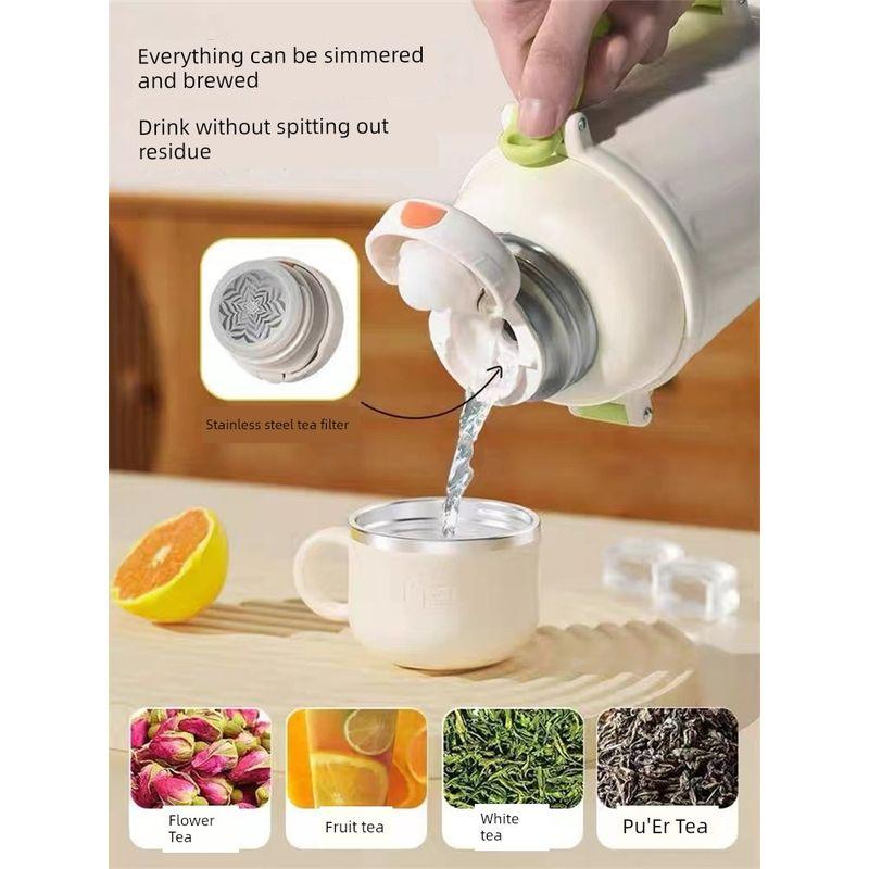 Large-Capacity Thermos Cup 2025 New Model for Male and Female Students, High-Looking 316 Stainless Steel Outdoor Portable Tea-Making Kettle