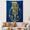 Golden FCP Emblem On Blue Background Patterned Tapestry Home Decor, Suitable for Bedroom and Living Room, Gift